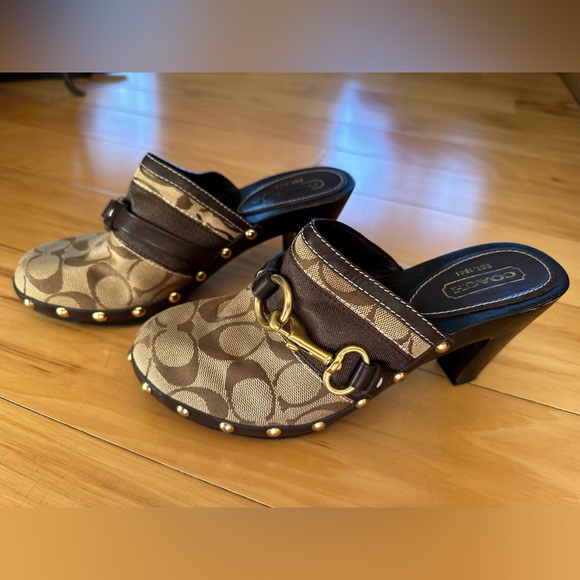 COACH SUTTON MULES/CLOGS - Picture 1 of 13